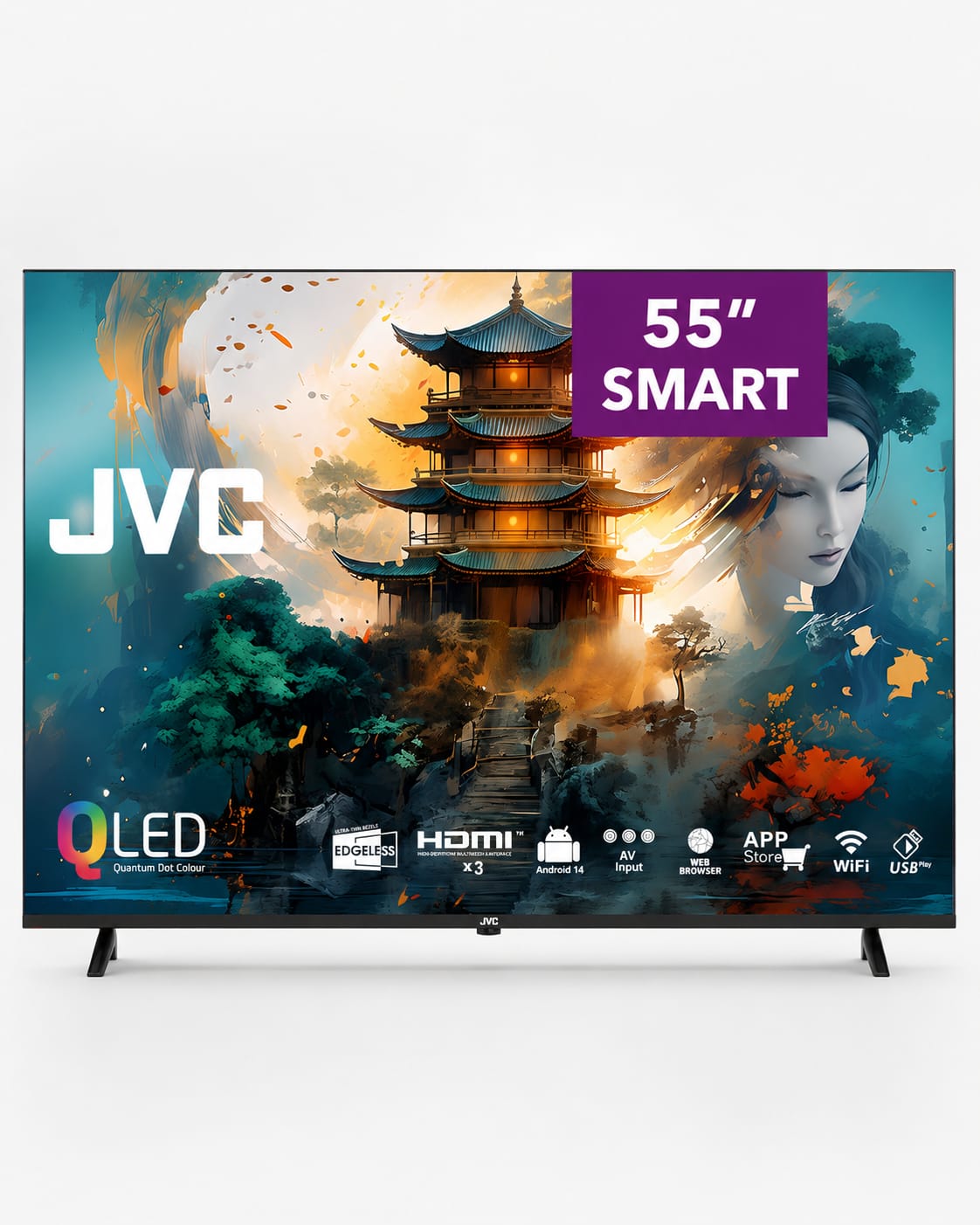 شاشة Jvc 55i 4K Qled  نظام Android (مخراز)