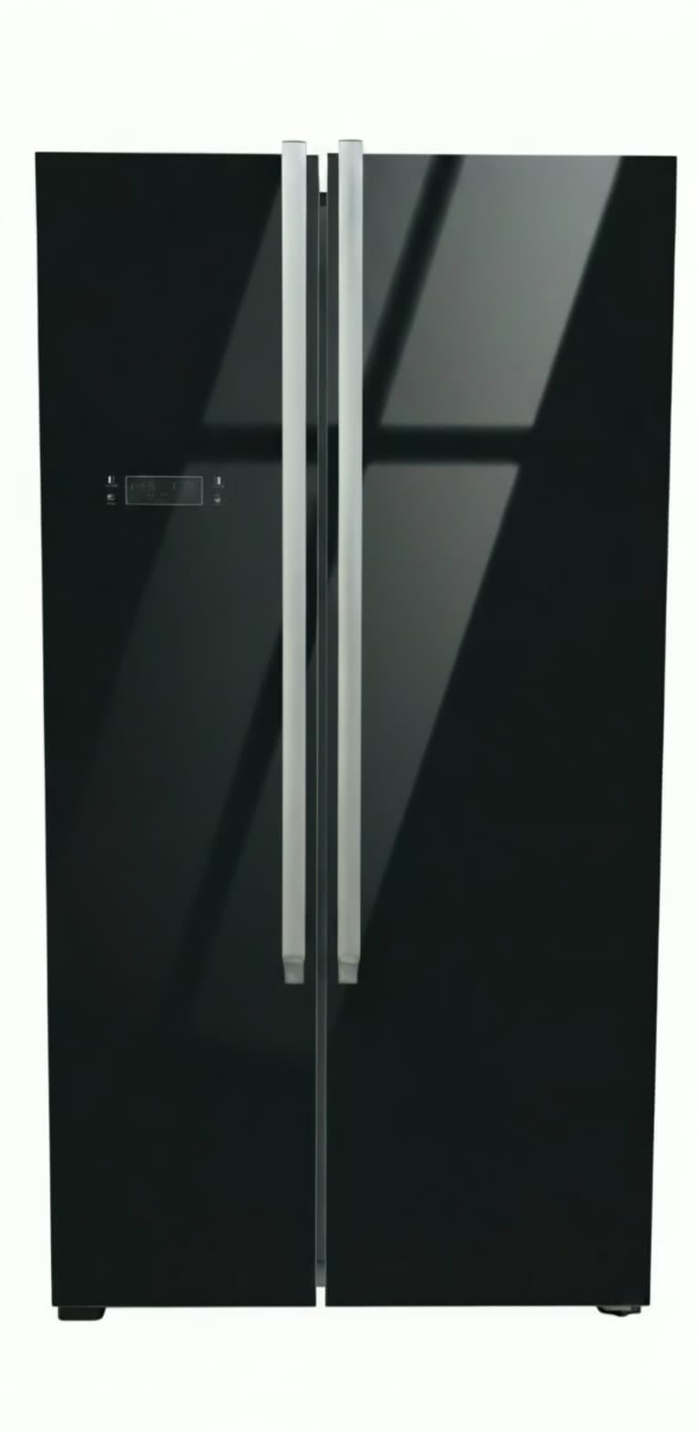 ثلاجة samsung (side by side) زجاج أسود بتصميم عصري
